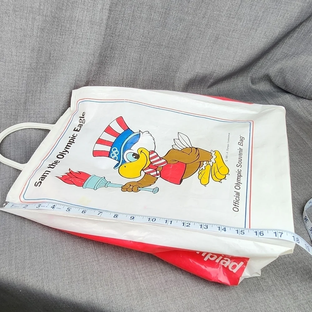 Vintage Sam The Olympic Eagle 1980 Los Angeles Olympic Souvenir Bag. - Picture 6 of 7